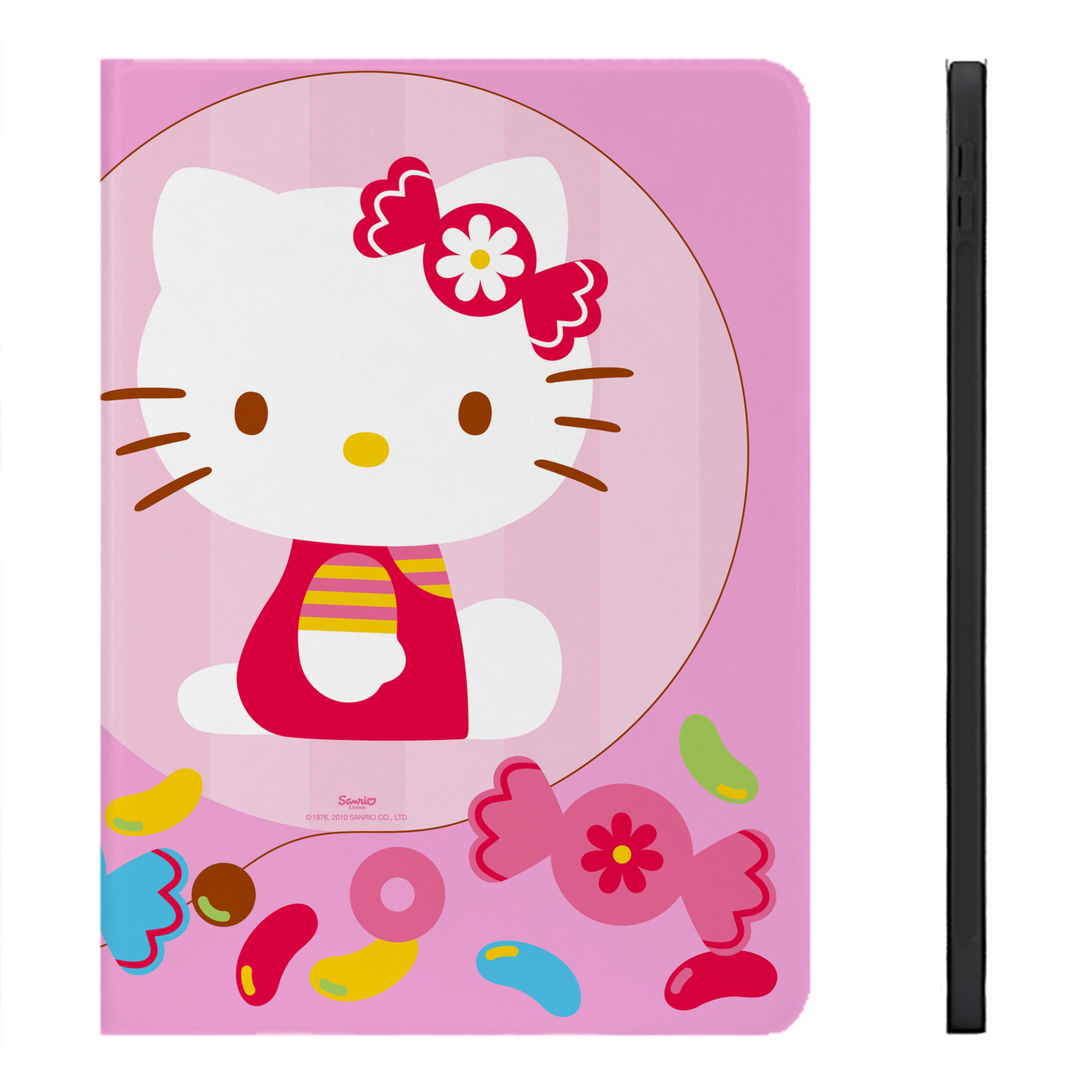 （画像用） Hello Kitty ハローキティ IPadケース ペンホルダー付き ブックスタイルデザイン